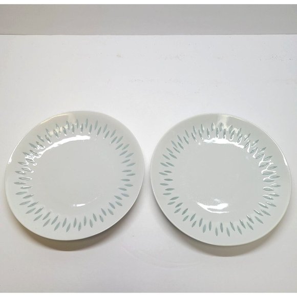 Lot of 2 Arabia of Finland 6" Plate Vintage White Rice (Grains) Porcelain - Picture 2 of 5